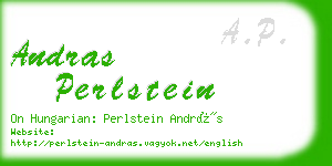andras perlstein business card